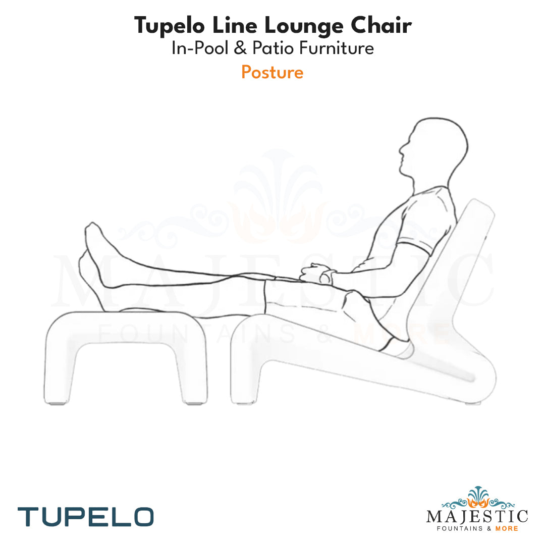 Tupelo Line Lounge Chair - In-Pool & Patio Furniture - Majestic Fountains