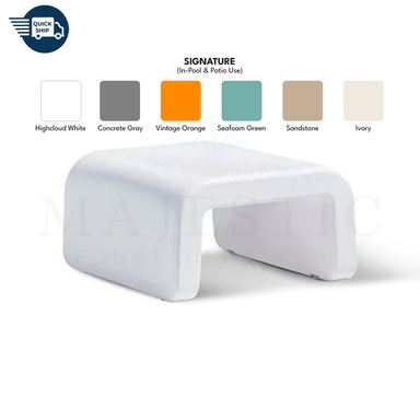 Tupelo Line Ottoman - In-Pool & Patio Furniture - Majestic Fountains
