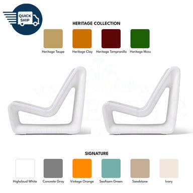 Tupelo Loop Lounge Chair -  Set of 2 - In-Pool & Patio Furniture 1 - Majestic Fountains