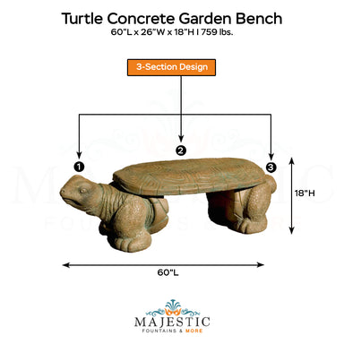 Turtle Bench - Majestic Fountains and More