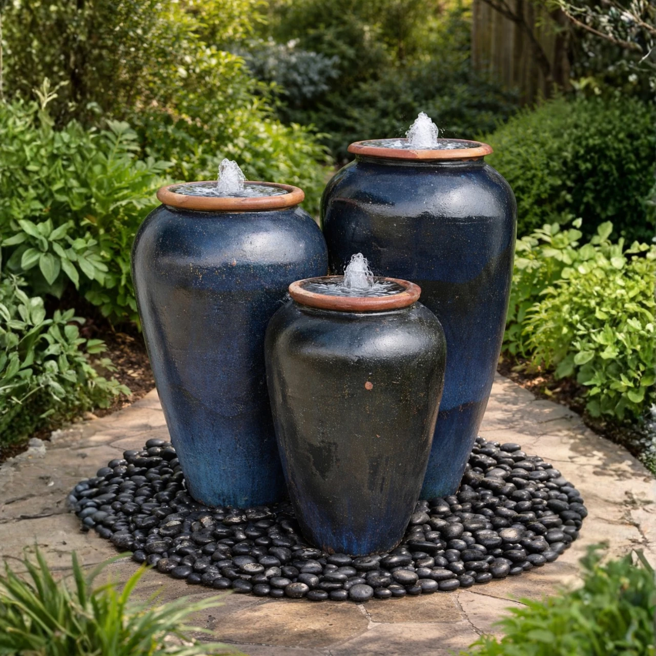 Tuscany Yale Triple Vase FNT50919 - Complete Fountain Kit