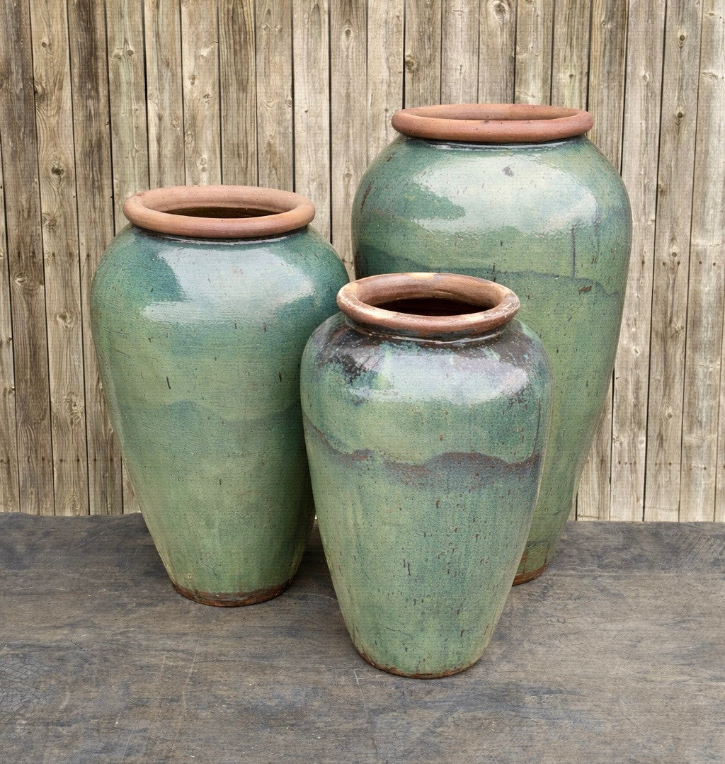 Tuscany Asparagus Triple Ceramic Vase FNT50904 - Complete Fountain Kit