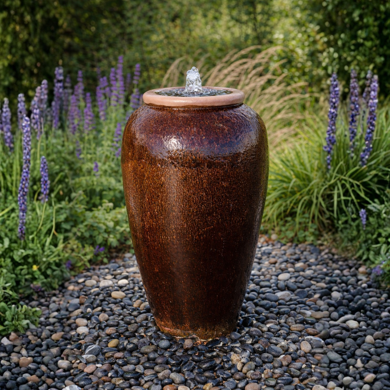 Caramel Tuscany Vase FNT40522 - Complete Fountain Kit