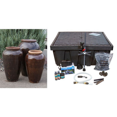Tuscany Triple Vase  - Complete Fountain Kit - Majestic Fountains