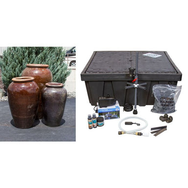 Tuscany Triple Vase  - Complete Fountain Kit - Majestic Fountains