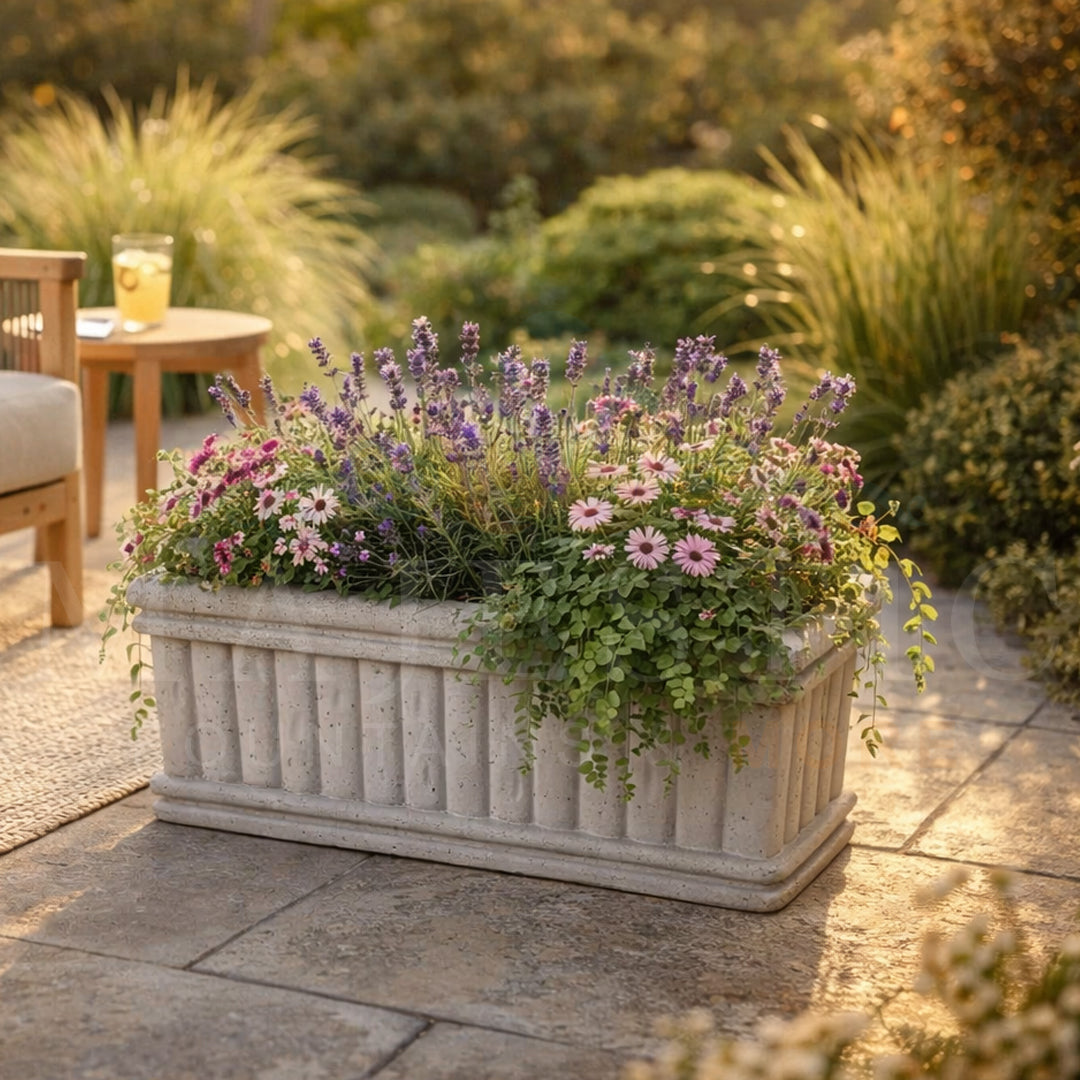 Tuscany Rectangular Planter - Majestic Fountains