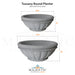 Tuscany Round Planter Size - Majestic Fountains