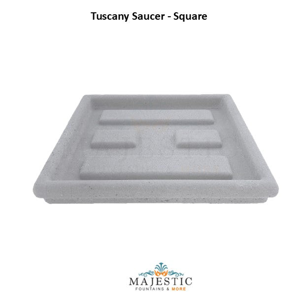 Tuscany Saucer - Square - Phoenix Precast - Majestic Fountains