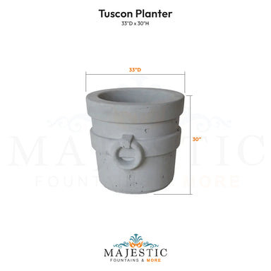 Tuscon Planter Size - Majestic Fountains
