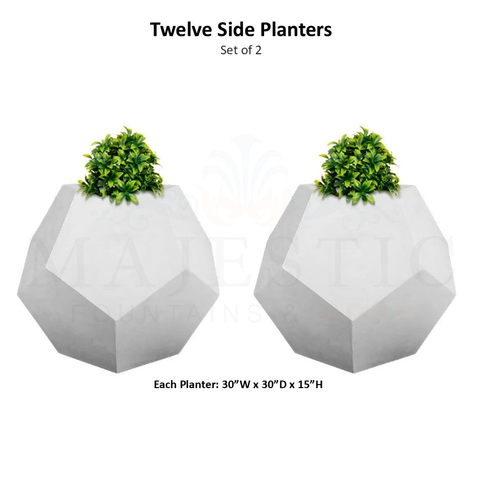 Twelve Side Planter - Majestic Fountains and More
