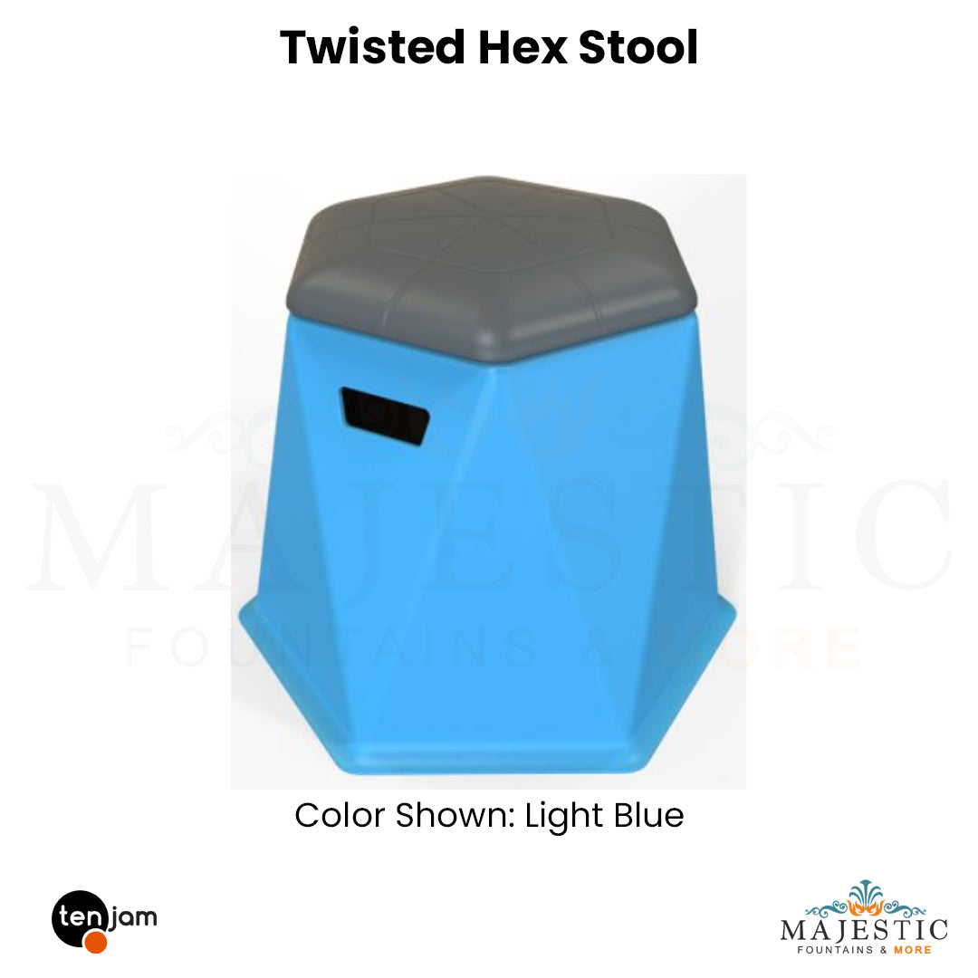 Twisted Hex Stool -  Majestic Fountains