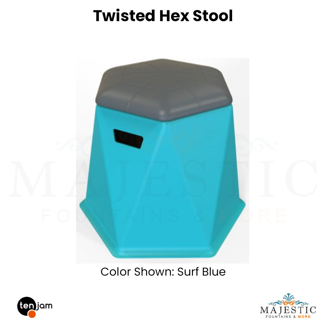 Twisted Hex Stool -  Majestic Fountains