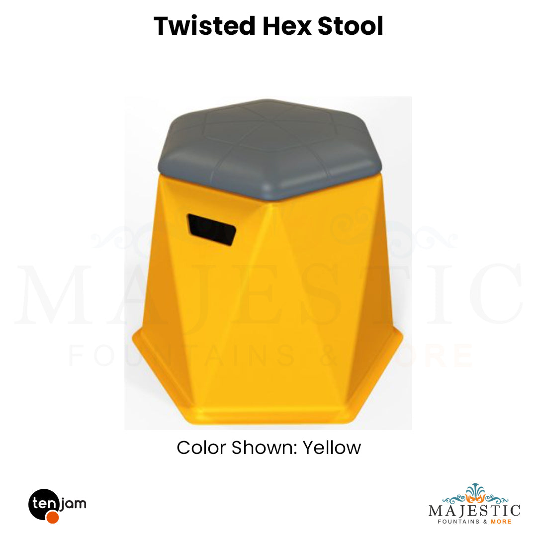 Twisted Hex Stool -  Majestic Fountains