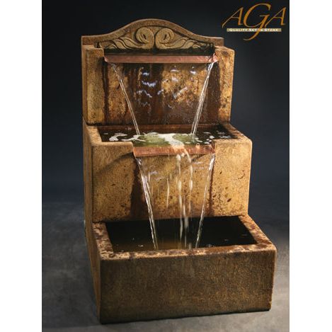 Uccelli Wall Fountain in Cast Stone - Fiore Stone LG148-FTD - Majestic Fountains and More