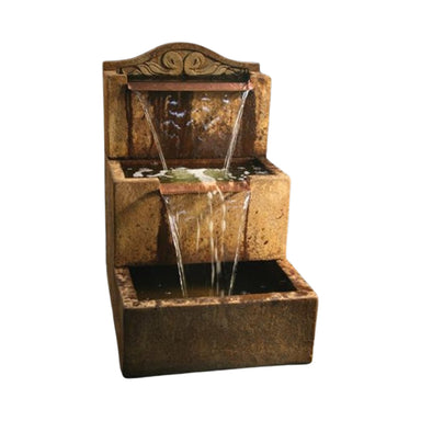 Uccelli Wall Fountain in Cast Stone - Majestic Fountains