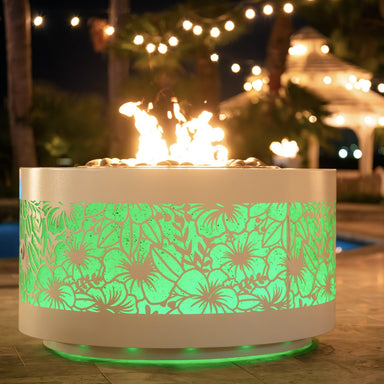 Unity 24 Tall LED Fire Pit - Caribbean Edition - Majestic Fountains and More.