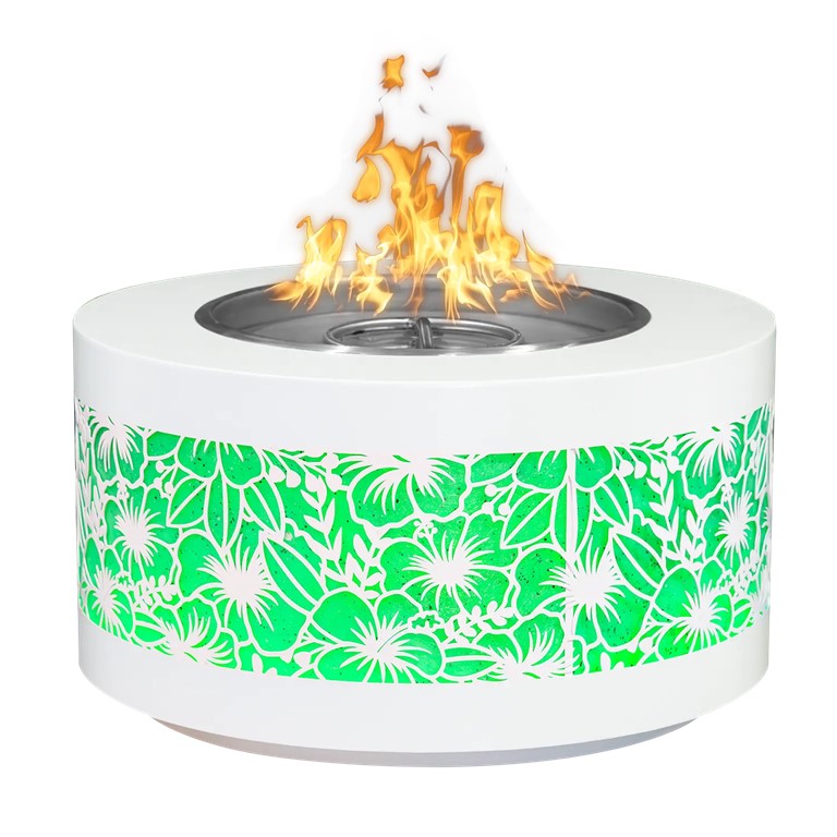 Unity 24 Tall LED Fire Pit - Caribbean Edition - Majestic Fountains and More.