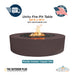 Unity Round 60D x 18H Fire Pit in Powder Coated in Copper Vein - Majestic Fountains