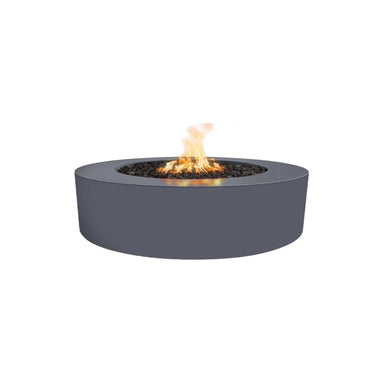 Unity Round 60D x 18H Fire Pit in Powder Coated in Gray - Majestic Fountains and More