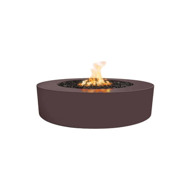 Unity Round 60D x 18H Fire Pit in Powder Coated in Java - Majestic Fountains and More
