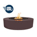 Unity Round 60D x 18H Fire Pit in Powder Coated in Java - Majestic Fountains and More