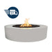 Unity Round 60D x 18H Fire Pit in Powder Coated in Pewter - Majestic Fountains and More