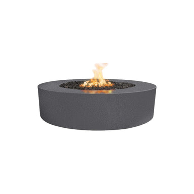 Unity Round 60D x 18H Fire Pit in Powder Coated in Silver Vein - Majestic Fountains and More