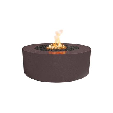 Unity Round 60D x 24H Fire Pit in Powder Coated in Copper Vein - Majestic Fountains and More