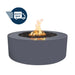 Unity Round 60D x 24H Fire Pit in Powder Coated in Gray - Majestic Fountains