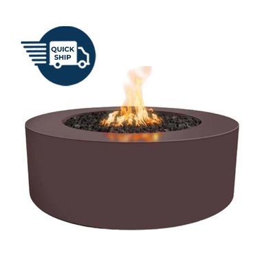 Unity Round 60D x 24H Fire Pit in Powder Coated in Java - Majestic Fountains