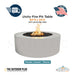Unity Round 60D x 24H Fire Pit in Powder Coated in Pewter - Majestic Fountains