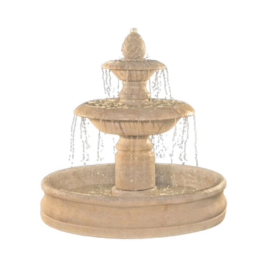 Venetian 2 Tier Fountain with 55 Basin in Cast Stone - Majestic Fountains