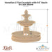 Venetian 2 Tier Fountain with 55 Basin in Cast Stone by Fiore Stone 2087-FB - Majestic Fountains