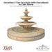 Venetian 3 Tier Fountain with Fiore Basin in Cast Stone by Fiore Stone 2087-FRG - Majestic Fountains