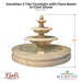Venetian 3 Tier Fountain with Fiore Basin in Cast Stone by Fiore Stone 2087-FRG - Majestic Fountains