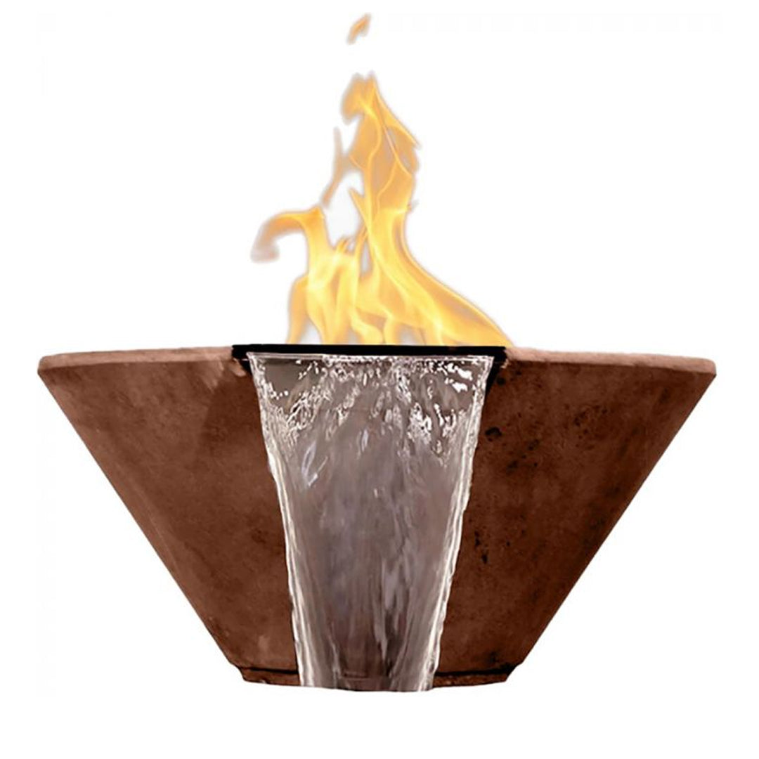 Verona Fire & Water Bowl in GFRC Concrete by Prism Hardscapes - Majestic Fountains
