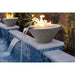 Verona 2 Fire & Water Bowl in GFRC Concrete by Prism Hardscapes - Majestic Fountains and More.