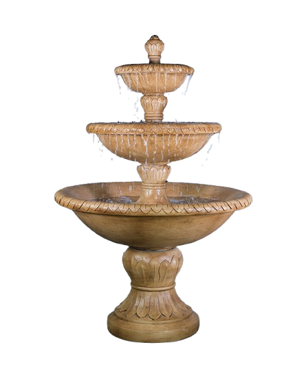 Verona Concrete 3 Tier - Outdoor Courtyard Fountain - 1843