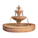 Vesuvio 3 Tier Fountain with Fiore Basin in Cast Stone - Majestic Fountains.jpg