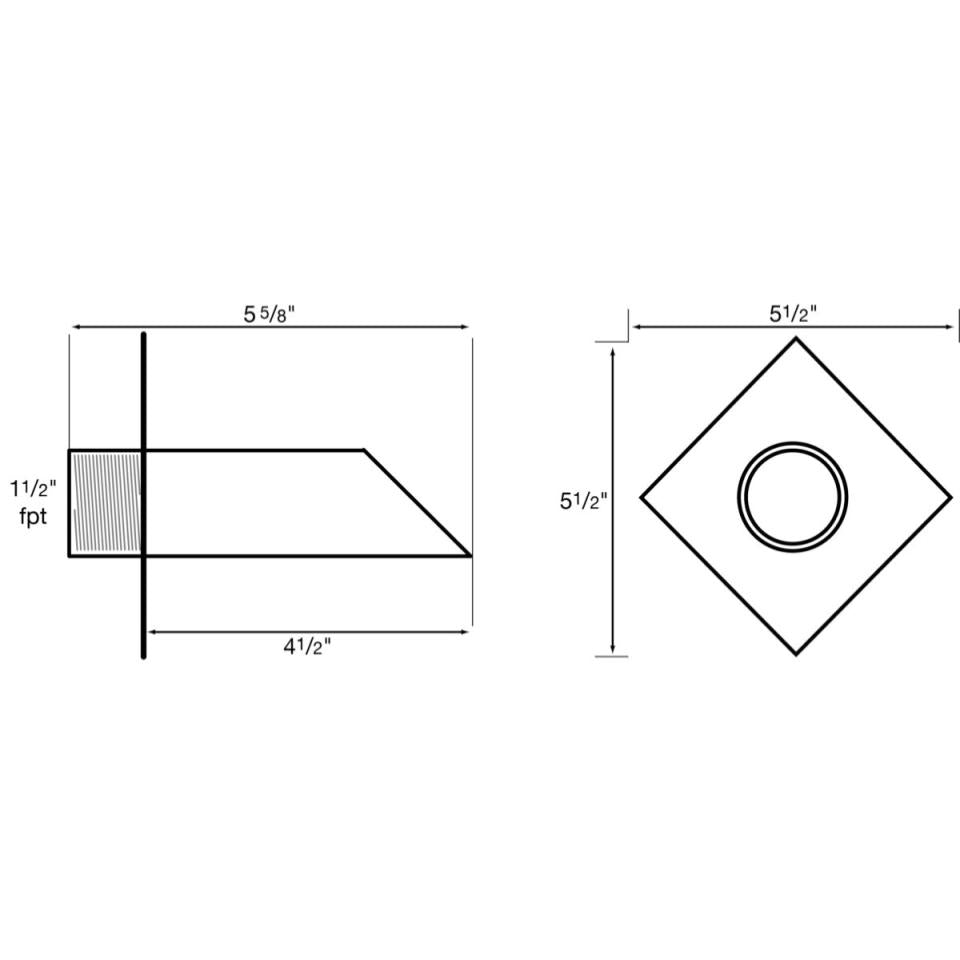 EasyPro Vianti Falls Antique Brass 2″ Diamond Wall Scupper
