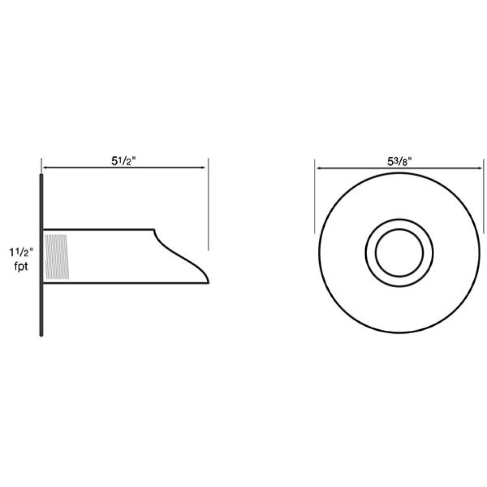 EasyPro Vianti Falls Brass 2″ Antique Round Wall Scupper