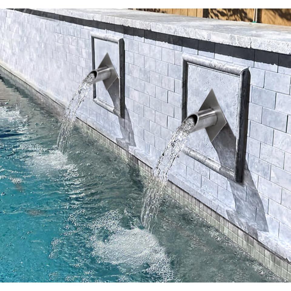 EasyPro Vianti Falls Stainless 2″ Round Scupper With Diamond Plate