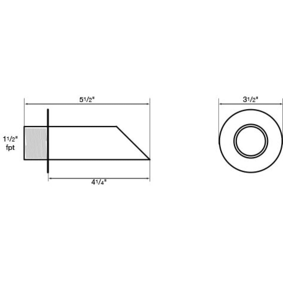 EasyPro Vianti Falls Antique Brass 2″ Round Wall Scupper