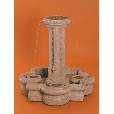 Victorian Column Fountain in Cast Stone - Fiore Stone 329-FSQ