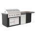 Videl 112 Luxe Outdoor Kitchen Island w Gran Fuego Grill & Fridge - Majestic Fountains