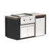 Videl 64Luxe Outdoor Kitchen Island W 30in Gran Plancha Griddle and Refrigerator - Majestic Fountains