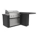 Videl 72 Alta L-Shaped Outdoor Kitchen Island w Gran Fuego Grill & Bar & Audio System - Majestic Fountains