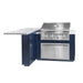 Videl 72 Alta L-Shaped Outdoor Kitchen Island w Gran Fuego Grill & Bar & Audio System Left - Majestic Fountains