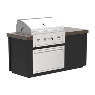 Videl 72" Alta Outdoor Kitchen Island W 36" Gran Fuego Grill - Majestic Fountains