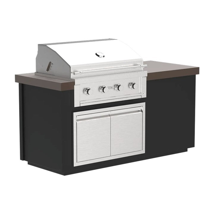 Videl 72" Alta Outdoor Kitchen Island W 36" Gran Fuego Grill - Majestic Fountains